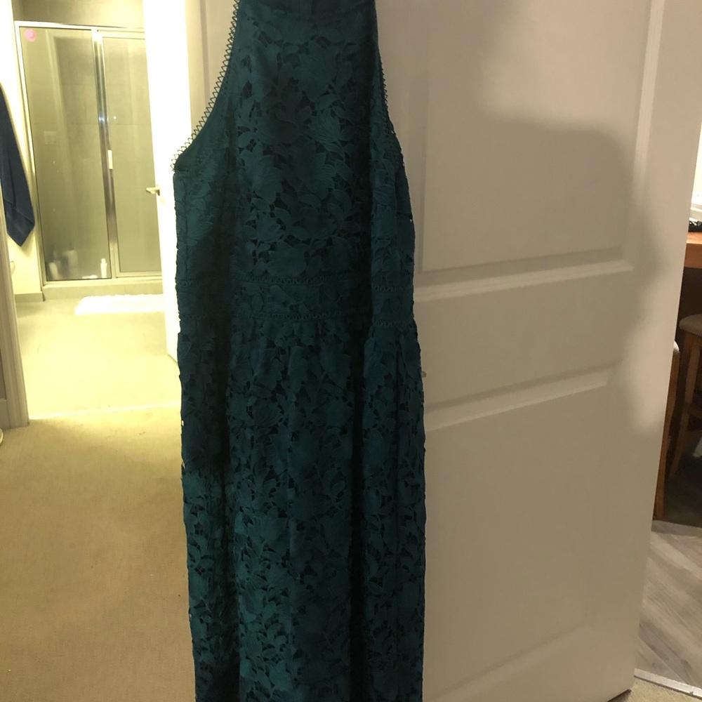Green lace dress